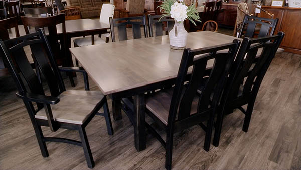 Black and Gray Table Set